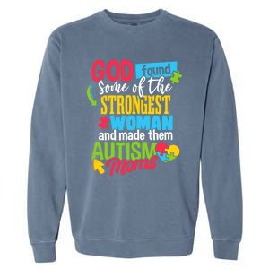 Autistic Awareness Month Autism Mom Cute Gift Garment-Dyed Sweatshirt