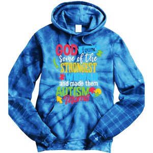 Autistic Awareness Month Autism Mom Cute Gift Tie Dye Hoodie