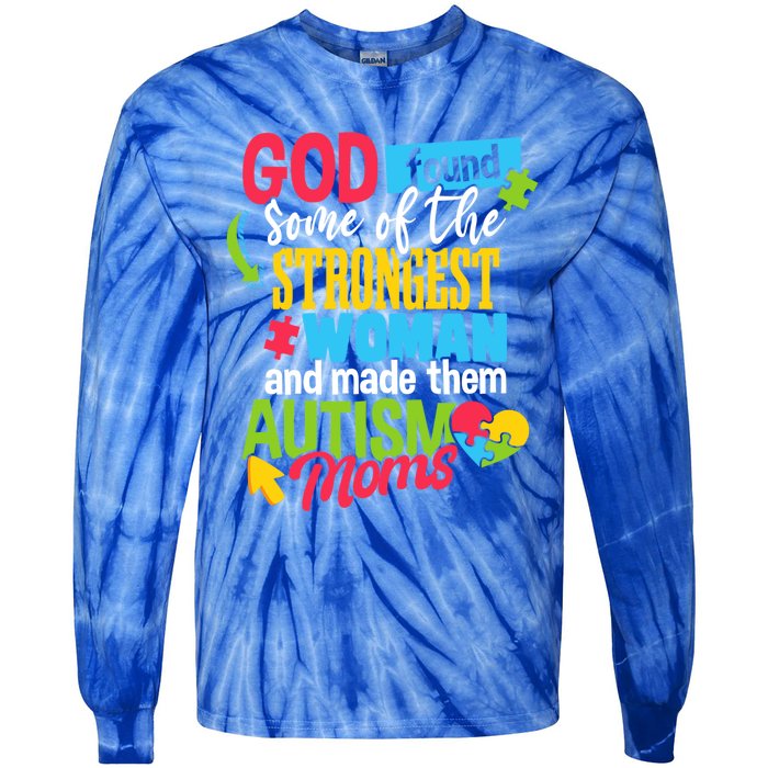 Autistic Awareness Month Autism Mom Cute Gift Tie-Dye Long Sleeve Shirt