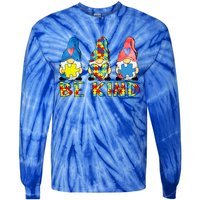 Autism Awareness Month April Autistic Acceptance Be Kind Luv Great Gift Tie-Dye Long Sleeve Shirt