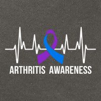 Arthritis Awareness Month Purple And Blue Ribbon Heartbeat Great Gift Cotton Canvas Backpack