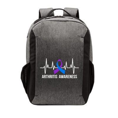 Arthritis Awareness Month Purple And Blue Ribbon Heartbeat Great Gift Vector Backpack