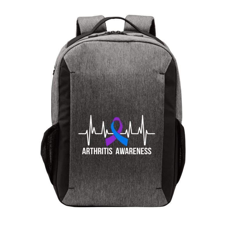Arthritis Awareness Month Purple And Blue Ribbon Heartbeat Great Gift Vector Backpack