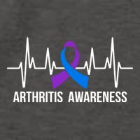 Arthritis Awareness Month Purple And Blue Ribbon Heartbeat Great Gift Vector Backpack
