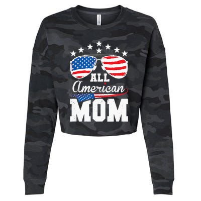 All American Mom 4th of July Matching Family Cropped Pullover Crew