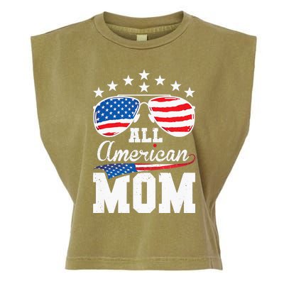 All American Mom 4th of July Matching Family Garment-Dyed Women's Muscle Tee