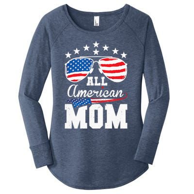 All American Mom 4th of July Matching Family Women's Perfect Tri Tunic Long Sleeve Shirt