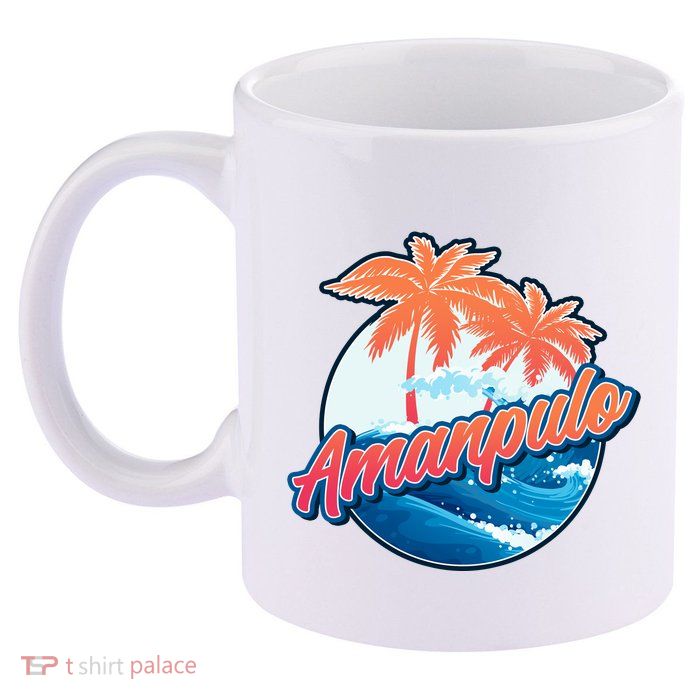 Amanpulo 11oz C Handle Ceramic Mug