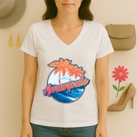 Amanpulo Women's V-Neck T-Shirt