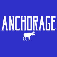 Anchorage Alaska Moose Vintage Text White Print Gift Bag