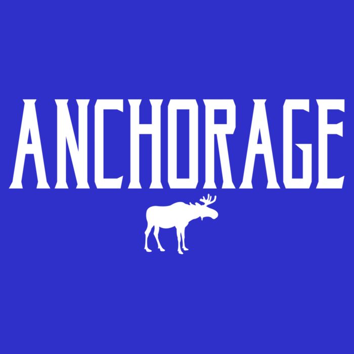 Anchorage Alaska Moose Vintage Text White Print Gift Bag