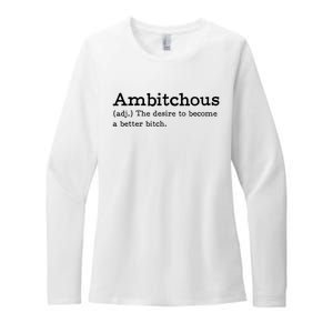 Ambitchous Adj Meaning Definitive Womens CVC Long Sleeve Shirt