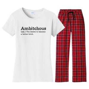 Ambitchous Adj Meaning Definitive Women's Flannel Pajama Set