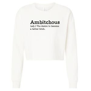 Ambitchous Adj Meaning Definitive Cropped Pullover Crew