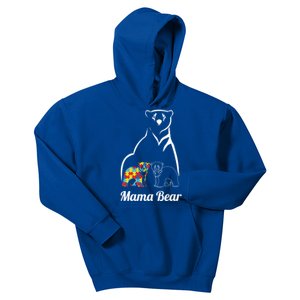 Autism Awareness Mama Bear Mom Autistic Gift Kids Hoodie