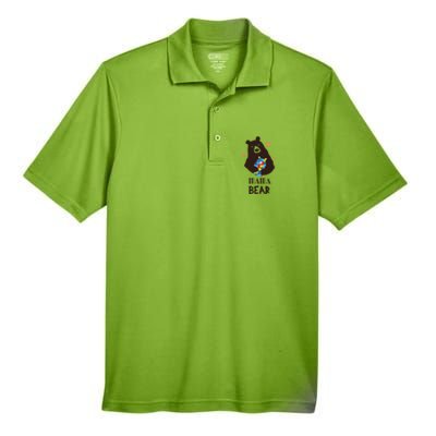 Autism Awareness Mama Bear Mom Gift Men's Origin Performance Pique Polo