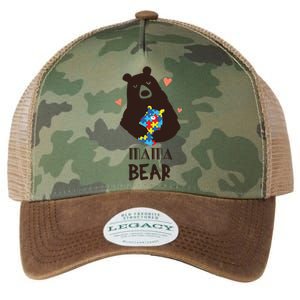 Autism Awareness Mama Bear Mom Gift Legacy Tie Dye Trucker Hat