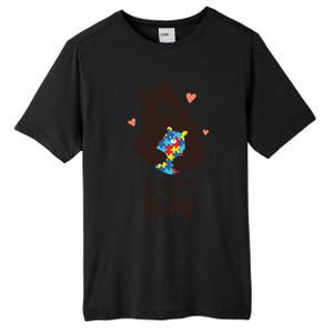 Autism Awareness Mama Bear Mom Gift Tall Fusion ChromaSoft Performance T-Shirt