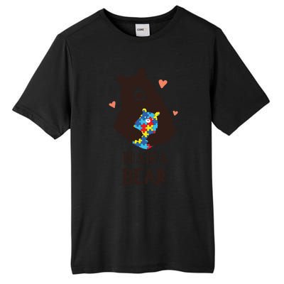 Autism Awareness Mama Bear Mom Gift Tall Fusion ChromaSoft Performance T-Shirt