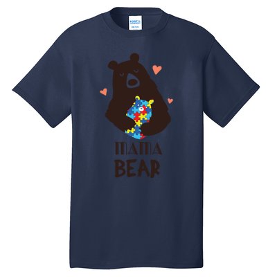 Autism Awareness Mama Bear Mom Gift Tall T-Shirt