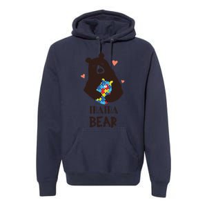 Autism Awareness Mama Bear Mom Gift Premium Hoodie