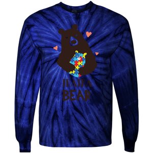 Autism Awareness Mama Bear Mom Gift Tie-Dye Long Sleeve Shirt