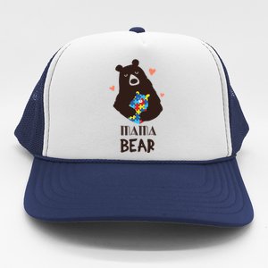 Autism Awareness Mama Bear Mom Gift Trucker Hat