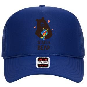 Autism Awareness Mama Bear Mom Gift High Crown Mesh Back Trucker Hat