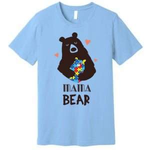 Autism Awareness Mama Bear Mom Gift Premium T-Shirt