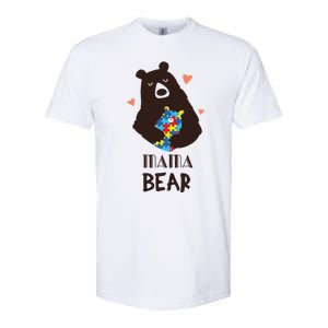 Autism Awareness Mama Bear Mom Gift Softstyle CVC T-Shirt