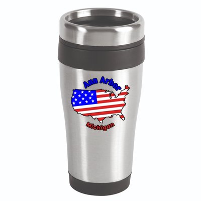 Ann Arbor Michigan 16oz Travel Tumbler