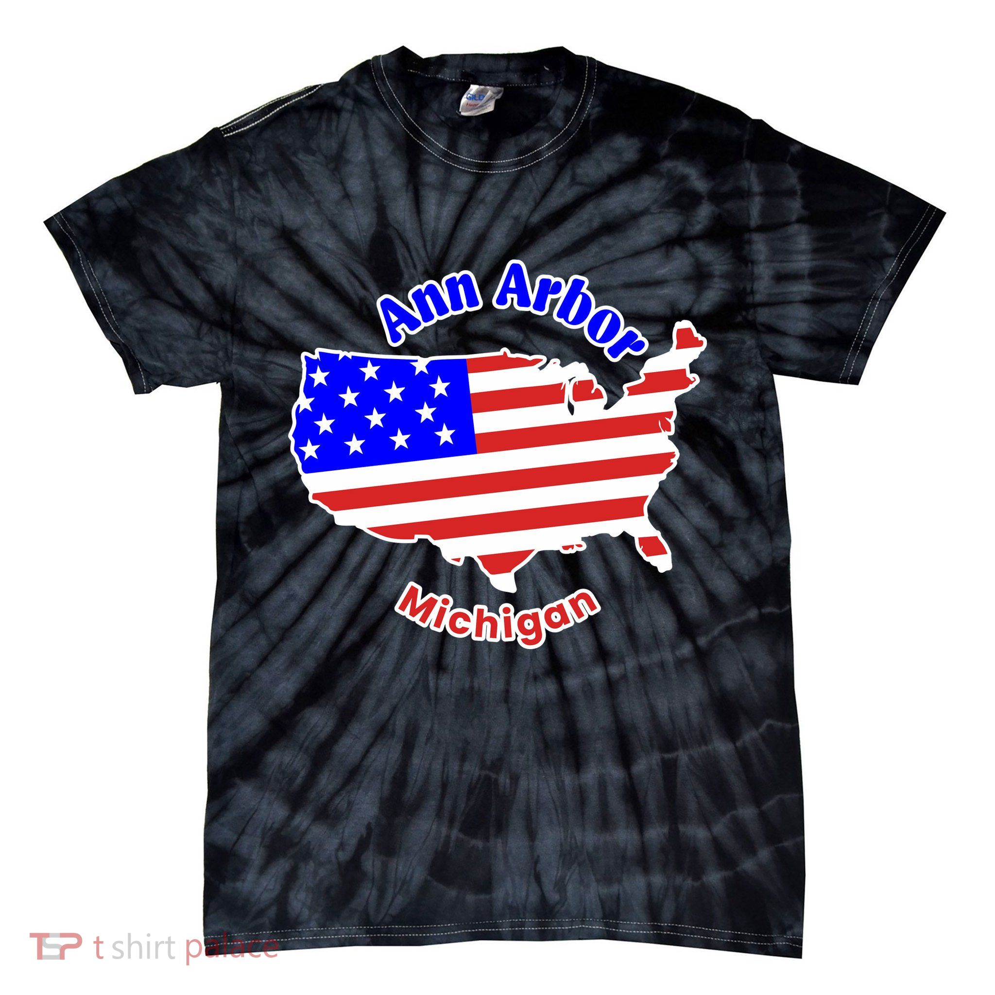 Ann Arbor Michigan Tie-Dye T-Shirt