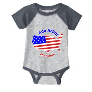 Ann Arbor Michigan Infant Baby Jersey Bodysuit