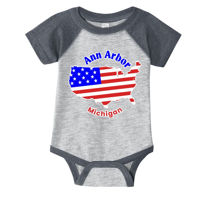 Ann Arbor Michigan Infant Baby Jersey Bodysuit