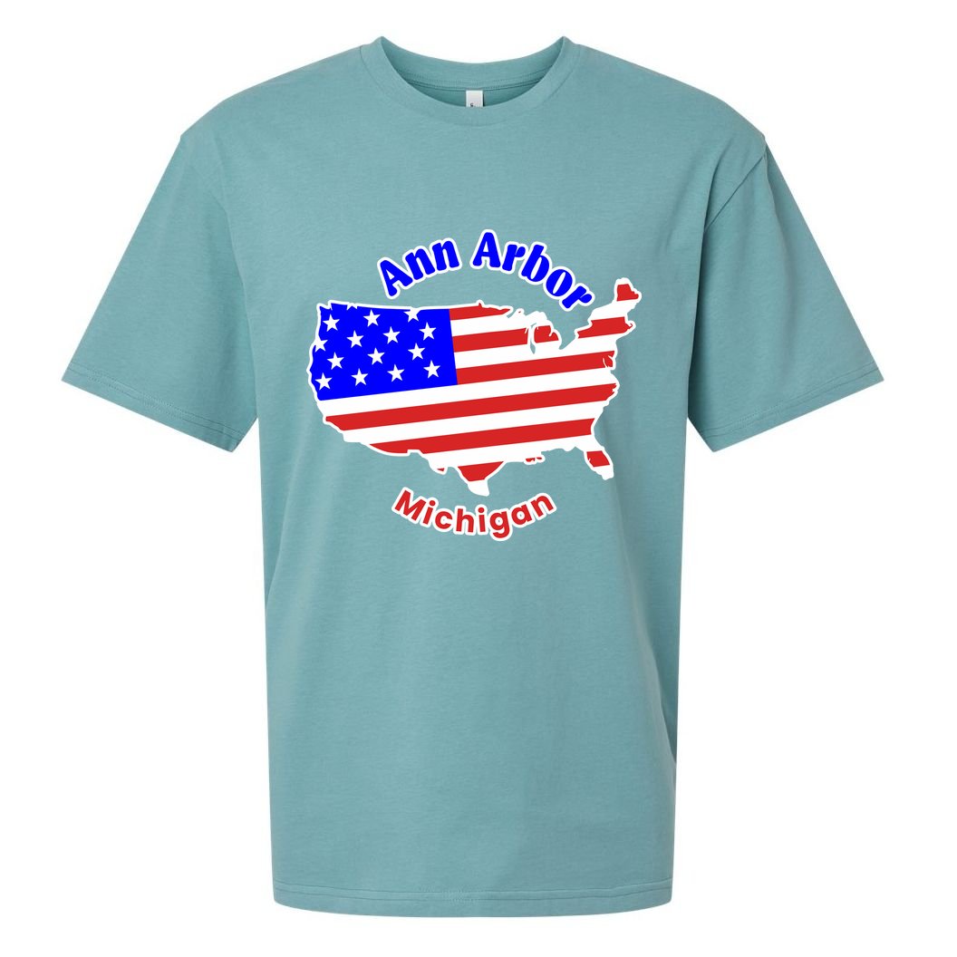 Ann Arbor Michigan Sueded Cloud Jersey T-Shirt