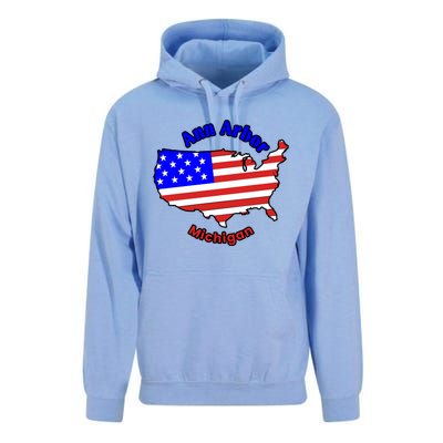 Ann Arbor Michigan Unisex Surf Hoodie