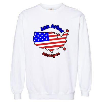 Ann Arbor Michigan Garment-Dyed Sweatshirt