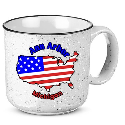 Ann Arbor Michigan 15oz Campfire Ceramic Mug