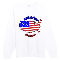 Ann Arbor Michigan Premium Crewneck Sweatshirt