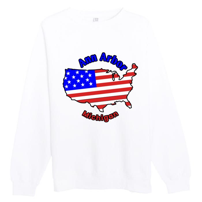 Ann Arbor Michigan Premium Crewneck Sweatshirt