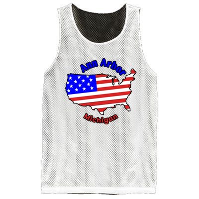 Ann Arbor Michigan Mesh Reversible Basketball Jersey Tank