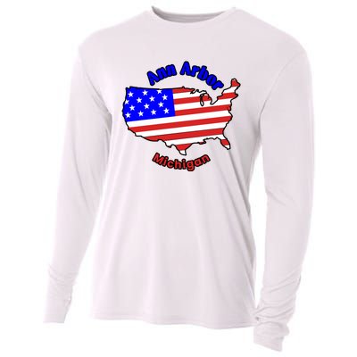 Ann Arbor Michigan Cooling Performance Long Sleeve Crew