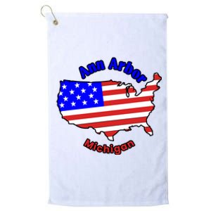 Ann Arbor Michigan Platinum Collection Golf Towel