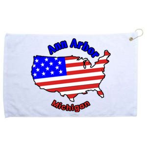 Ann Arbor Michigan Grommeted Golf Towel