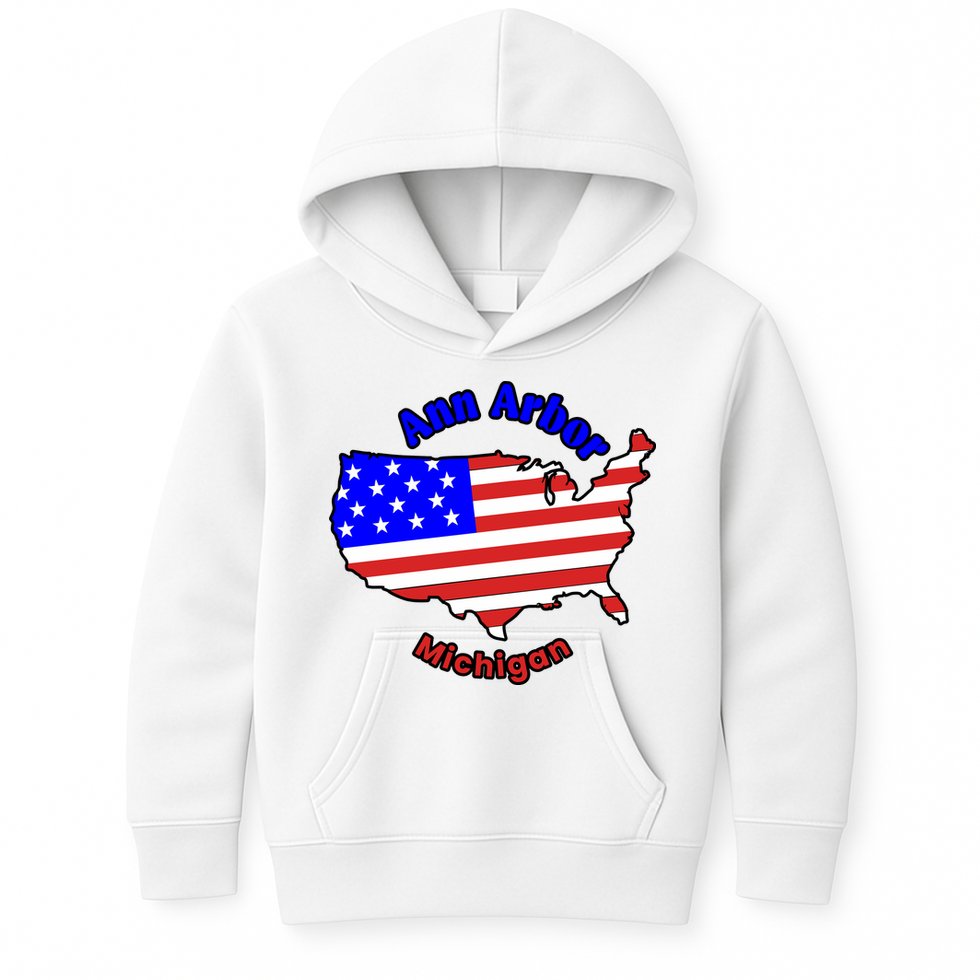 Ann Arbor Michigan Kids Hoodie