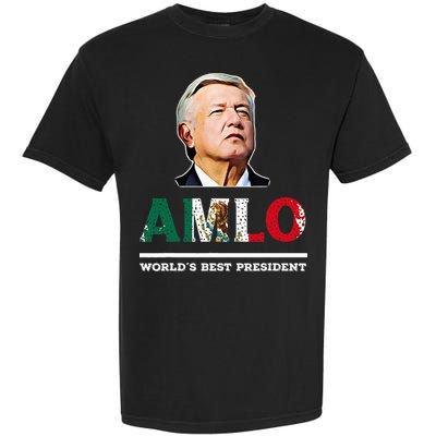 Amlo Andres Manuel Lopez Obrador Mexican Garment-Dyed Heavyweight T-Shirt