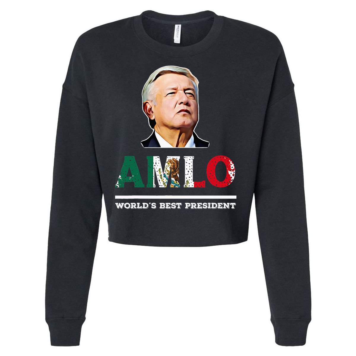 Amlo Andres Manuel Lopez Obrador Mexican Cropped Pullover Crew