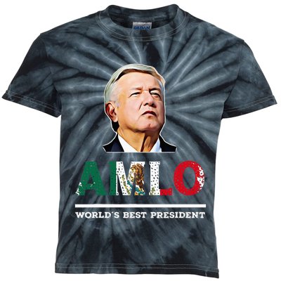 Amlo Andres Manuel Lopez Obrador Mexican Kids Tie-Dye T-Shirt