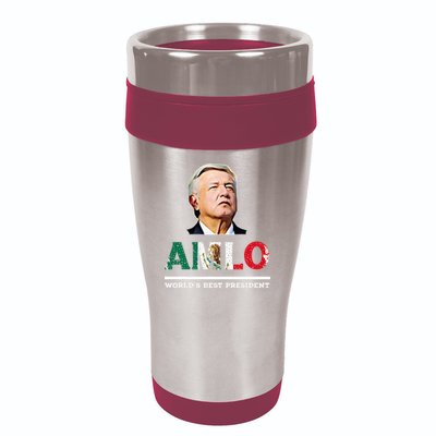 Amlo Andres Manuel Lopez Obrador Mexican 16oz Travel Tumbler