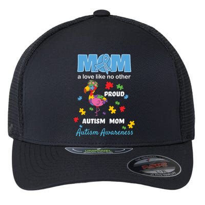 Autism Awareness Mom Mother Love Proud Autism Mama Flamingo Great Gift Flexfit Unipanel Trucker Cap